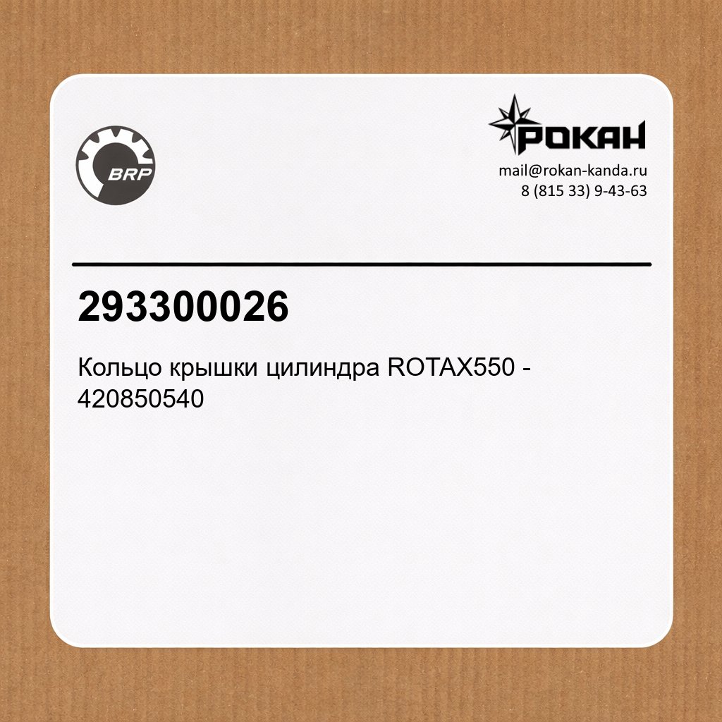BRP Кольцо (уплотнительное) крышки цилиндра ROTAX550 — 420850540