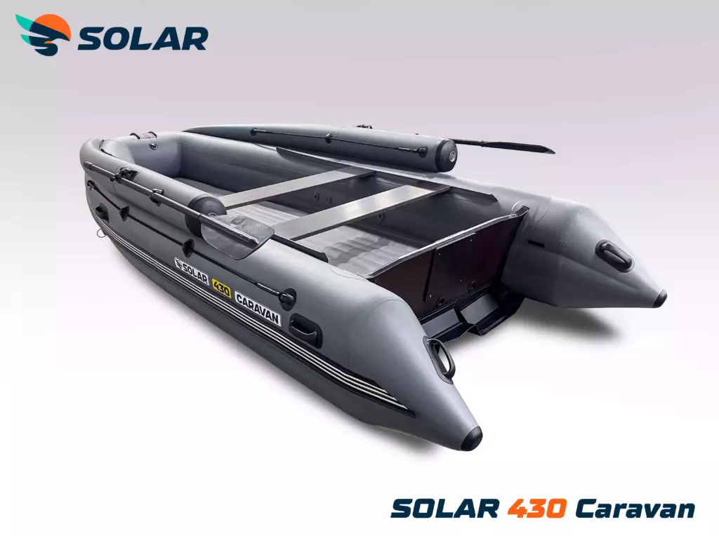 Solar-430 caravan super jet tunnel с фальшбортом лодка ПВХ